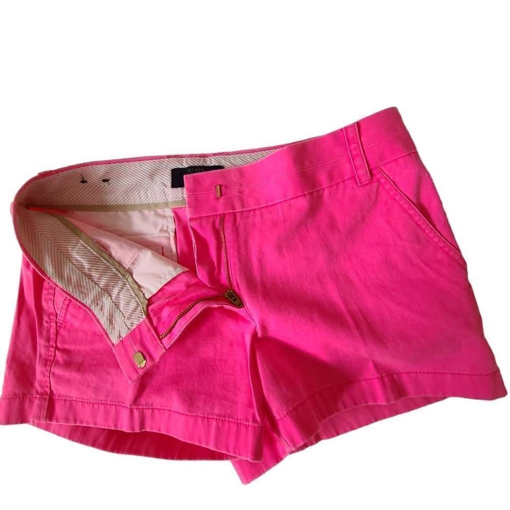 J Crew Womens Pink Zip Front Shorts Size 6 - Picture 2 of 10